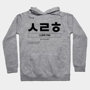 I Love You in Korean Slang ㅅㄹㅎ Hoodie